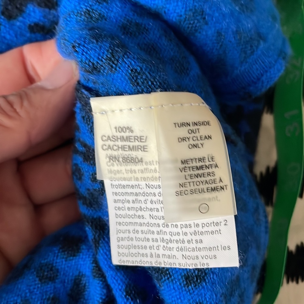 Leopard Print Cashmere Sweater, Size S - image 5